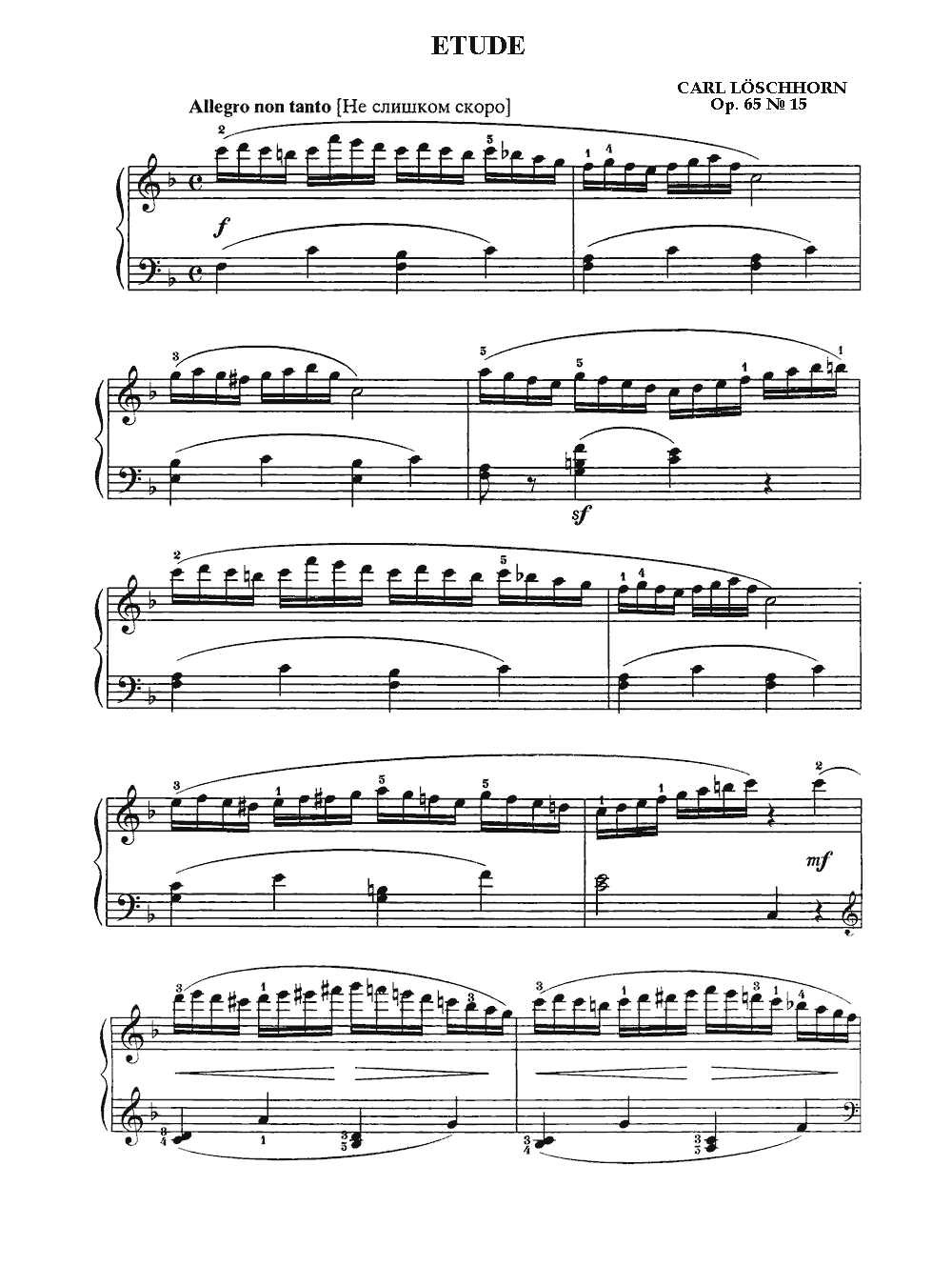ETUDE Op. 65 No. 15 (Carl Löschhorn)