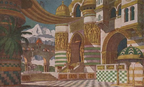 Chernomor’s palace. Stage design for the opera Ruslan and Lyudmila by M. Glinka, 1900. Artist: Ivan Bilibin