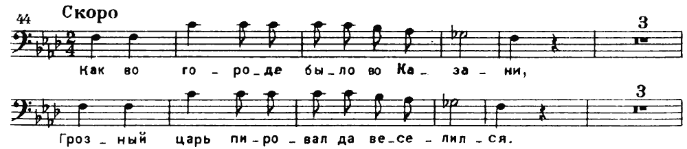 How it was in the town of Kazan (Kak vo gorode bylo vo Kazani), (Boris Godunov, Act I, Scene 2)