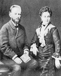 Pyotr Tchaikovsky and his wife Antonina Milyukova on their honeymoon in 1877