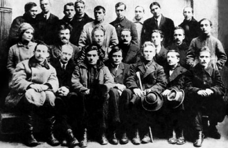 Ukrainian writers, painters, and composers, Kyiv, 1923. (Pylyp Kozytsky is the first in the first row)