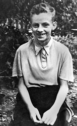The photo of 8-year-old Myroslav Skoryk, Lviv, 1946.